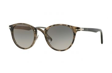 Image of Persol PO3108S Single Vision Prescription Sunglasses PO3108S-1019M3-49 - Lens Diameter 49 mm, Frame Color Striped Beige