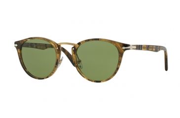 Image of Persol PO3108S Single Vision Prescription Sunglasses PO3108S-10214E-47 - Lens Diameter 47 mm, Frame Color Striped Light Brown