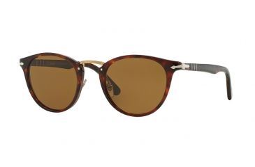 Image of Persol PO3108S Single Vision Prescription Sunglasses PO3108S-24-57-49 - Lens Diameter 49 mm, Frame Color Havana