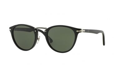 Image of Persol PO3108S Single Vision Prescription Sunglasses PO3108S-95-31-47 - Lens Diameter 47 mm, Frame Color Black