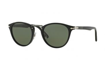 Image of Persol PO3108S Single Vision Prescription Sunglasses PO3108S-95-58-47 - Lens Diameter 47 mm, Frame Color Black