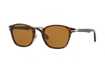 Image of Persol PO3110S Single Vision Prescription Sunglasses PO3110S-24-33-49 - Lens Diameter 49 mm, Frame Color Havana