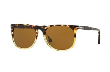 Image of Persol PO3113S Sunglasses 102433-57 - Ebano E Oro Frame, Brown Lenses