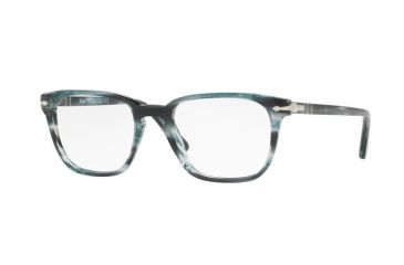 Image of Persol PO3117V Single Vision Prescription Eyeglasses 1051-53 - Striped Grey Frame