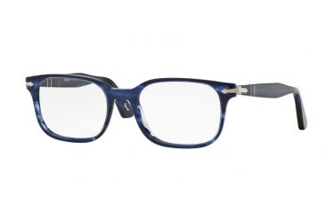 Image of Persol PO3118V Eyeglass Frames 943-51 - Stripped Blue Frame
