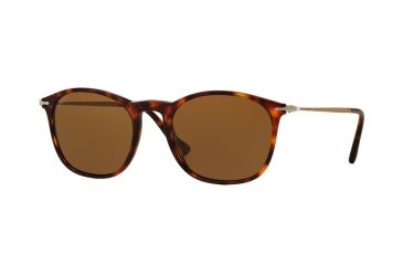 Image of Persol PO3124S Sunglasses 24/57-50 - Havana Frame, Brown Polarized Lenses