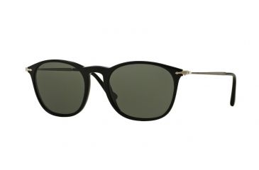 Image of Persol PO3124S Sunglasses 95/58-50 - Black Frame, Green Polarized Lenses