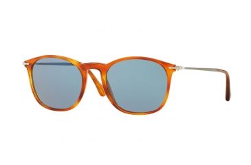Image of Persol PO3124S Sunglasses 96/56-50 - Light Havana Frame, Cry. Orange Grad. Silver Mir. Lenses