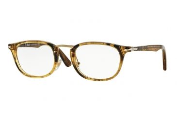 Image of Persol PO3126V Bifocal Prescription Eyeglasses 1021-48 - Striped Light Brown Frame