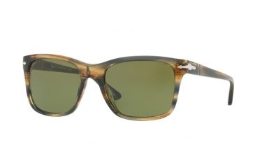 Image of Persol PO3135S Progressive Prescription Sunglasses PO3135S-10494E-55 - Lens Diameter 55 mm, Frame Color Stripped Brown/Grey