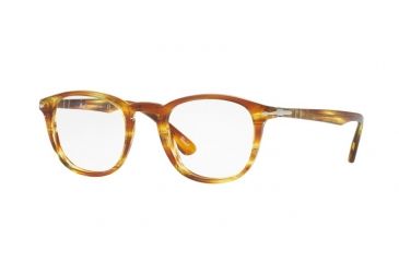 Image of Persol PO3143V Bifocal Prescription Eyeglasses 1050-47 - Striped Brown Yellow Frame