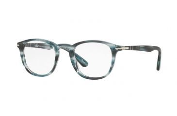 Image of Persol PO3143V Bifocal Prescription Eyeglasses 1051-47 - Striped Grey Frame