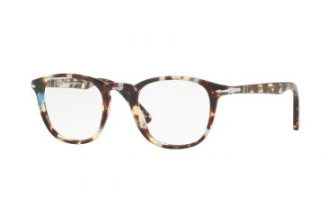Image of Persol PO3143V Bifocal Prescription Eyeglasses 1058-47 - Havana Azure Brown Frame