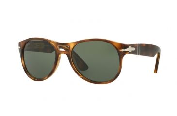 Image of Persol PO3155S Sunglasses 104331-54 - Havana Frame, Green Lenses