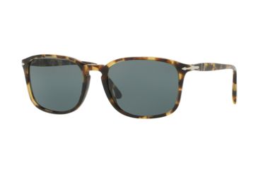 Image of Persol PO3158S Sunglasses 1056R5-56 - Brown/beige Tortoise Frame, Grey Lenses