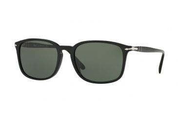 Image of Persol PO3158S Sunglasses 95/31-56 - Black Frame, Green Lenses