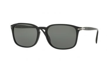 Image of Persol PO3158S Sunglasses 95/58-56 - Black Frame, Polar Green Lenses