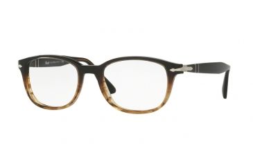 Image of Persol PO3163V Single Vision Prescription Eyeglasses 1026-52 - Brown/stripped Brown Frame