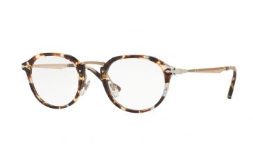 Image of Persol PO3168V Single Vision Prescription Eyeglasses 1058-48 - Havana Azure Brown Frame