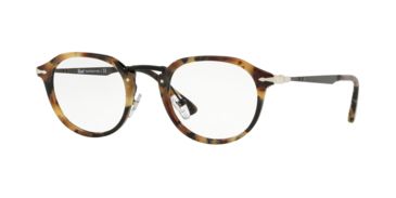 Image of Persol PO3168V Single Vision Prescription Eyeglasses, 48mm, Tortoise Brown Ice, PO3168V-1071-48-SV
