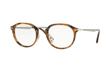 Image of Persol PO3168V Single Vision Prescription Eyeglasses 1073-48 - Tortoise Dark Brown Frame