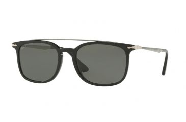 Image of Persol PO3173S Progressive Prescription Sunglasses PO3173S-95-58-54 - Lens Diameter 54 mm, Frame Color Black