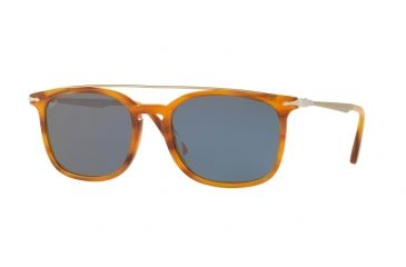 Image of Persol PO3173S Progressive Prescription Sunglasses PO3173S-960-56-54 - Lens Diameter 54 mm, Frame Color Striped Brown
