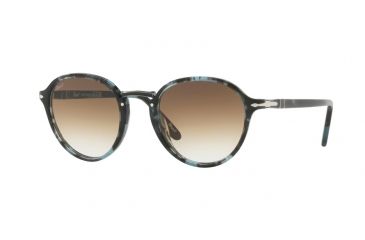 Image of Persol PO3184S Single Vision Prescription Sunglasses, 49mm, Spotted Blue Dark Grey, PO3184S-106251-49-SV