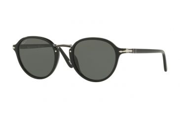 Image of Persol PO3184S Single Vision Prescription Sunglasses PO3184S-95-58-49 - Lens Diameter 49 mm, Frame Color Black
