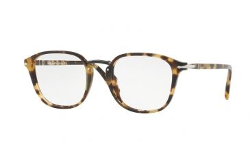 Image of Persol PO3187V Eyeglass Frames 1056-49 - Brown/beige Tortoise Frame