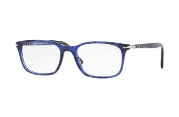 Image of Persol PO3189V Single Vision Prescription Eyeglasses, 53mm, Stripped Blue, PO3189V-1053-53-SV