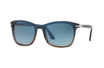 Image of Persol PO3192S Progressive Prescription Sunglasses PO3192S-1010Q8-54 - Lens Diameter 54 mm, Frame Color Gradient Blue Stripped Brown
