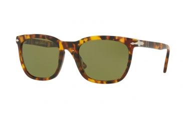Image of Persol PO3193S Sunglasses 10524E-55 - Madreterra Frame, Green Lenses