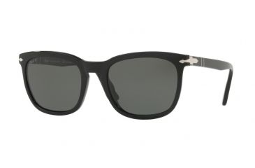 Image of Persol PO3193S Sunglasses 95/58-55 - Black Frame, Green Polarized Lenses