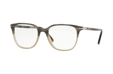 Image of Persol PO3203V Eyeglass Frames 1065-51 - Stripped Grey Beige Gradient Frame