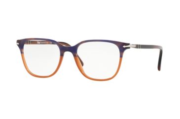 Image of Persol PO3203V Eyeglass Frames 1066-51 - Stripped Blue Gradient Orange Frame