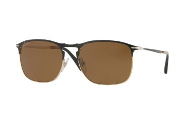 Image of Persol PO7359S Progressive Prescription Sunglasses PO7359S-107057-55 - Lens Diameter 55 mm, Frame Color Matte Black/Gold