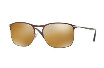 Image of Persol PO7359S Progressive Prescription Sunglasses PO7359S-1072W4-55 - Lens Diameter 55 mm, Frame Color Matte Brown / Brown
