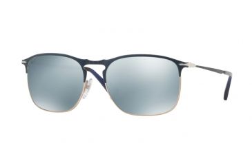 Image of Persol PO7359S Progressive Prescription Sunglasses PO7359S-107330-55 - Lens Diameter 55 mm, Frame Color Blue/bronze