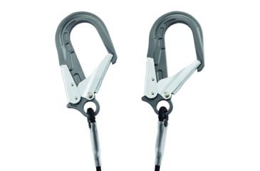 Image of Petzl ABSORBICA-Y 80 MGO double lanyard w/energy absorber, Captive Carabiner, MGO, ANSI, 80cm, 80cm, L64YUM 80