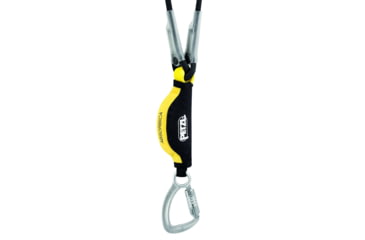 Image of Petzl ABSORBICA-Y 80 MGO double lanyard w/energy absorber, Captive Carabiner, MGO, ANSI, 80cm, 80cm, L64YUM 80