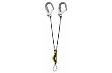 Image of Petzl ABSORBICA-Y 80 MGO double lanyard w/energy absorber, Captive Carabiner, MGO, ANSI, 80cm, 80cm, L64YUM 80