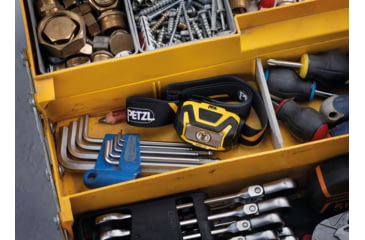 Image of Petzl ARIA 1R Headlamp, 450 Lumens, Black/Yellow, 450 Lumens, E069CA00