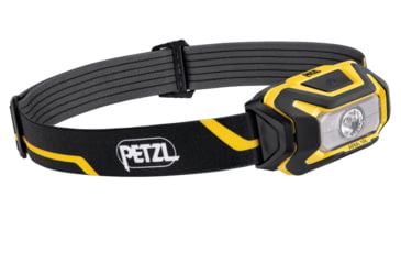 Image of Petzl ARIA 1R Headlamp, 450 Lumens, Black/Yellow, 450 Lumens, E069CA00