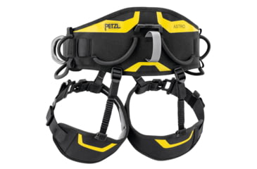 Image of Petzl Astro Sit Harness, Black/Yellow, 0, C085AB00