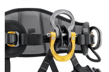 Image of Petzl Astro Sit Harness, Black/Yellow, 0, C085AB00