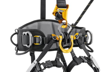 Image of Petzl Astro Sit Harness, Black/Yellow, 0, C085AB00