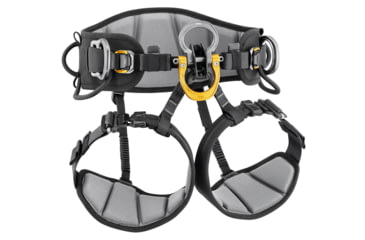 Image of Petzl Astro Sit Harness, Black/Yellow, 0, C085AB00