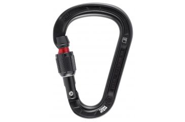Image of Petzl Attache Screw-Lock Carabiner, Black, M038AA02