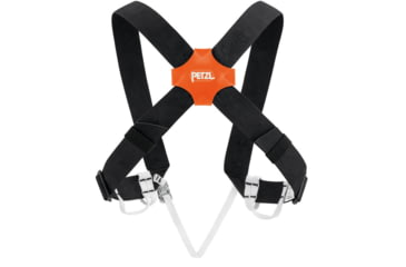 Image of Petzl Explo Shoulder Straps, Black/Orange, C027AA00